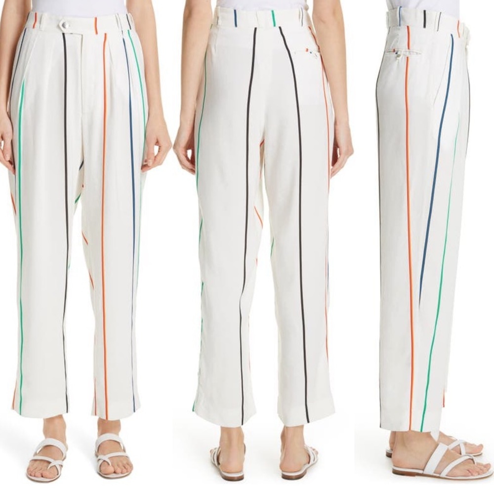 Roseanna Striped Pleated Pant